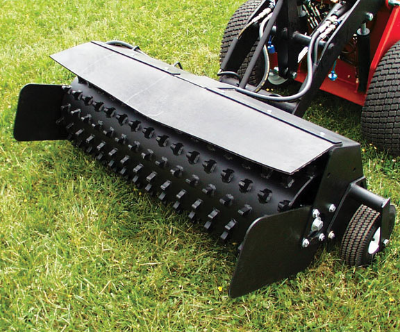 Power rake used for dethatching by Ambassador Lawn & Landscape Maintenance